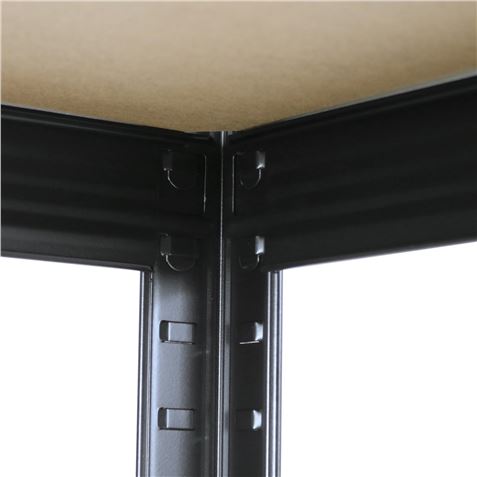 ESTANTERIA NEGRA 5 BALDAS AJUSTABLES 180X40X40CM - 76138H-2