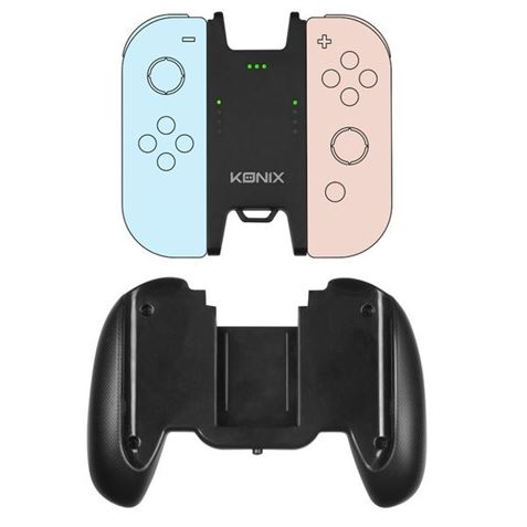 ADAPTADOR GAMEPAD CON CARGADOR PARA 2 J0Y-CON NINTENDO SWITCH KONIX - 3328170273824-1