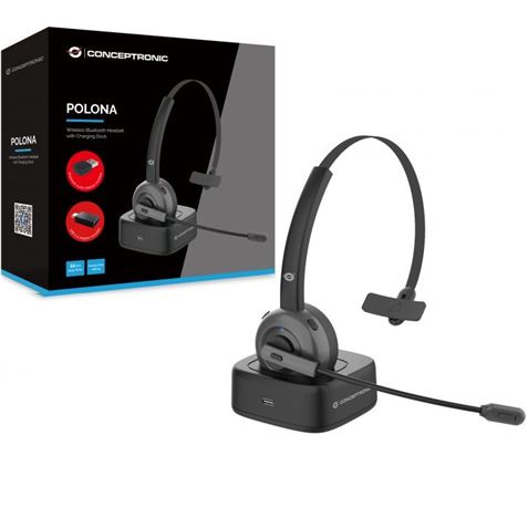 AURICULAR BLUETOOTH CON BASE SE CARGA CONCEPTRONICS - 2CONPOLONA03BDA-1