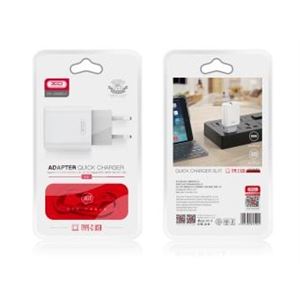 PACK CARGADOR CORRIENTE L85D 18W + CABLE MICRO USB BLANCO XO - XOL85DPACK