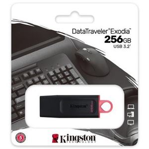 PENDRIVE KINGSTON USB3.2 256GB DATATRAVELER EXODIA - DTX256GB-1