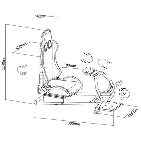 REACONDICIONADO RACING SIMULATOR COCKPIT SEAT R2 CROMAD - CR1023-1 REACONDICIONADO RACING SIMULATOR COCKPIT SEAT R2 CROMAD - CR1023-1