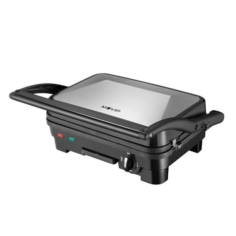 REACONDICIONADA SANDWICHERA INOX 1800W 180º PLACAS REVERSIBLES MUVIP - MV0191 REACONDICIONADA SANDWICHERA INOX 1800W 180º PLACAS REVERSIBLES MUVIP - MV0191