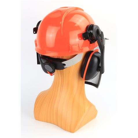 CASCO + PROTECTOR FACIAL + AURICULARES MADER - 49040-2