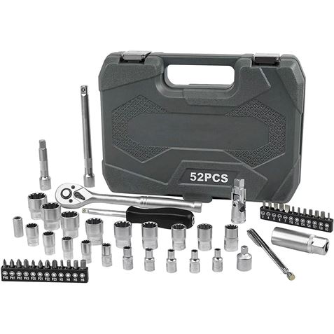 MALETIN LLAVES DE VASO CRV 1/4"-3/8" 52 UNIDADES MADER - 61175-1