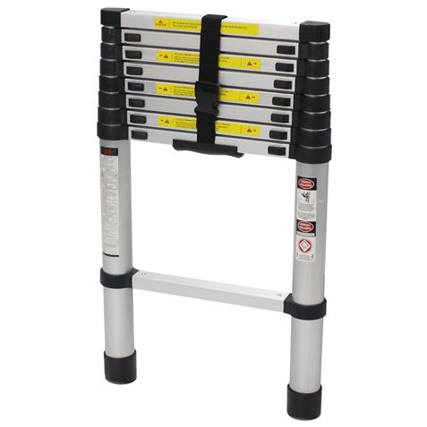 ESCALERA EXTENSIBLE ALUMINIO 8 PELDAÑOS 2.6 METROS MADER - 10093-1