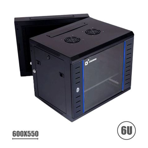 RACK 19" DOBLE CUERPO 6U 600X550 SERIE BLUE CROMAD - CR0971