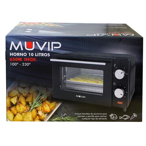 REACONDICIONADO HORNO 10 LITROS 650W INOX MUVIP - MV0220-1