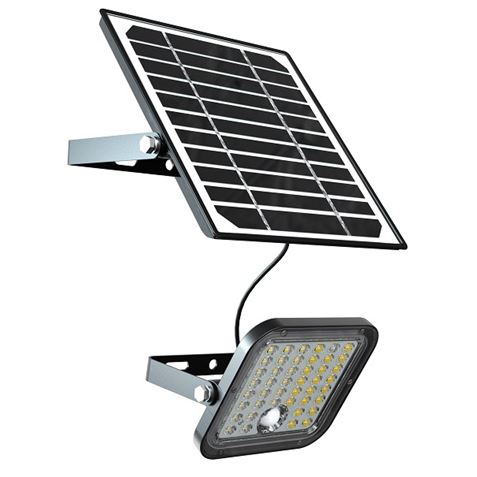 REACONDICIONADO FOCO LED SOLAR 10W 1500LM CON SENSOR + MANDO ELBAT - EB0438-1