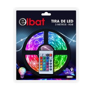 REACONDICIONADA TIRA DE LED 12V 3 METROS RGB ELBAT - EB0401-1
