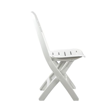 SILLA PLEGABLE BLANCA 52X40X82CM - 76151-1
