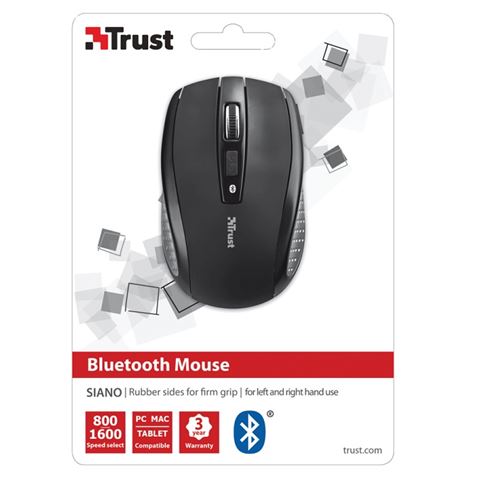 RATON INALAMBRICO SIANO BLUETOOTH 800-1600DPI COMPATIBLE ANDROID TRUST - 20403-2