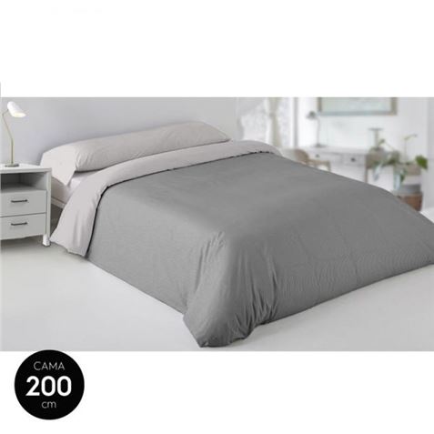 COLCHA NORDICA 280X240CM 50% ALGODON GRIS LISA HBS - 5071780130.