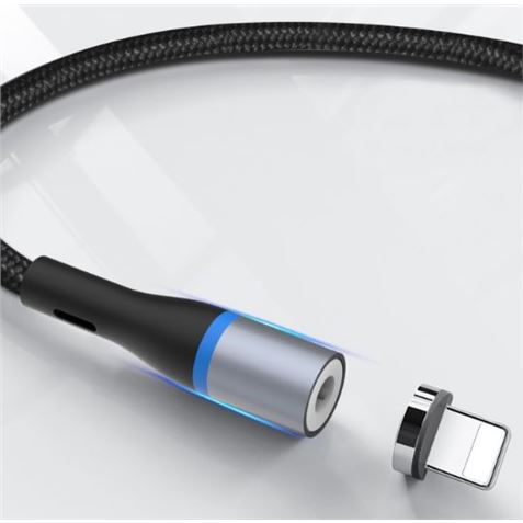 CABLE NB125 MAGNETICO LIGHTNING ALUMINIO | 1METRO | 2A | LED XO - XONB125