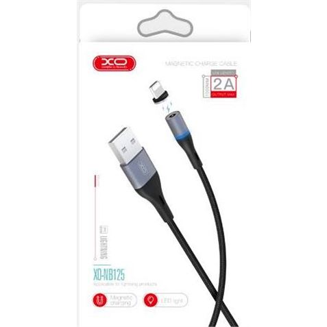 CABLE NB125 MAGNETICO LIGHTNING ALUMINIO | 1METRO | 2A | LED XO - XONB125LG-1