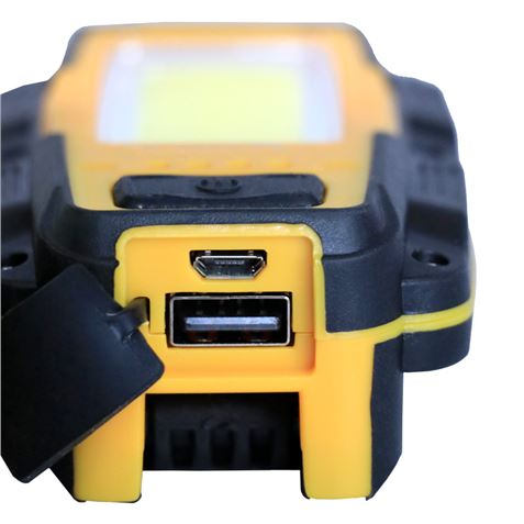 LINTERNA LED RECARGABLE | GANCHO E IMÁN | COB 8W 600LM ELBAT - EB0452-4