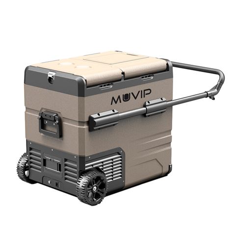 NEVERA DE COMPRESOR PORTATIL CON RUEDAS 54 LITROS 60W DOBLE ZONA MUVIP - MV0468-1