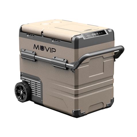 NEVERA DE COMPRESOR PORTATIL CON RUEDAS 54 LITROS 60W DOBLE ZONA MUVIP - MV0468-2