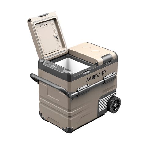 NEVERA DE COMPRESOR PORTATIL CON RUEDAS 54 LITROS 60W DOBLE ZONA MUVIP - MV0468-3