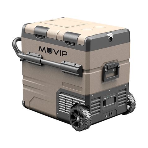 NEVERA DE COMPRESOR PORTATIL CON RUEDAS 54 LITROS 60W DOBLE ZONA MUVIP - MV0468-6