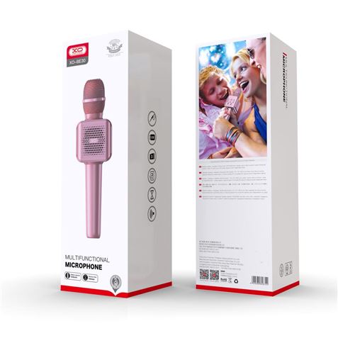 MICROFONO KARAOKE BLUETOOTH BE30 ROSA XO - XOBE30PK-4 MICROFONO KARAOKE BLUETOOTH BE30 ROSA XO - XOBE30PK-4