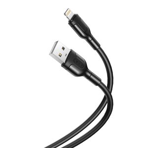 CABLE NB212 SILICONA USB - LIIGHTNING | 2.1A | 1 MTR | NEGRO XO - XONB212LGBK