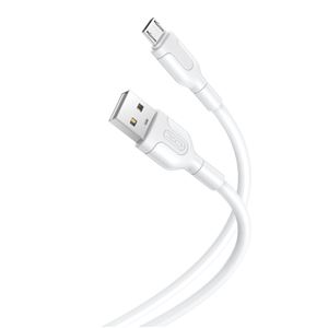 CABLE NB212 SILICONA USB - MICRO USB | 2.1A | 1 MTR | BLANCO XO - XONB212MCWH