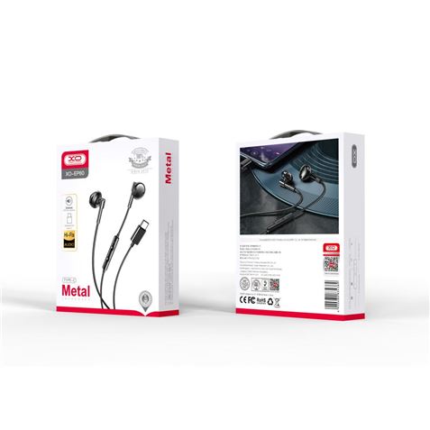 AURICULAR EP60 TIPO C NEGRO XO - XOEP60TCBK-1
