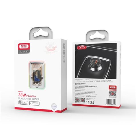 CARGADOR MECHERO CC50 QC 3.0 20W XO - XOCC50-1