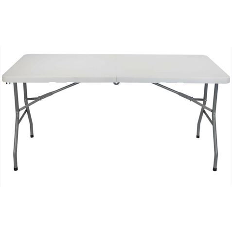 MESA JARDIN PLEGABLE RECTANGULAR BLANCA 1.5MTRS - 75823-1