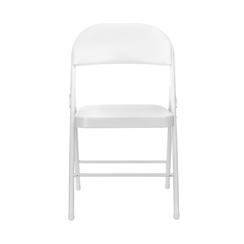 SILLA PLEGABLE ACOLCHADA BLANCA - 75884-1