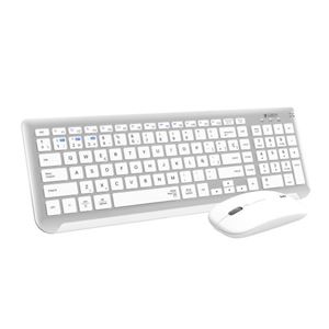 KIT TECLADO Y RATON BLUETOOTH PLATA /BLANCO SUBBLIM