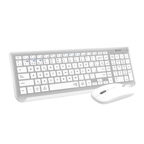 KIT TECLADO Y RATON BLUETOOTH PLATA /BLANCO SUBBLIM - 1366966