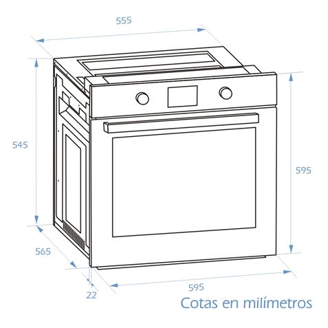 HORNO DE ENCASTRE 80 LITROS ACERO MULTIFUNCION MX-HE2663 MX-ONDA - MX-HE2663-2