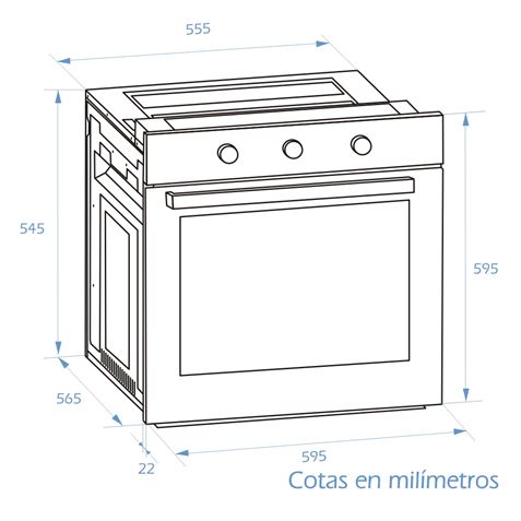 HORNO DE ENCASTRE 60 LITROS CRISTAL TEMPLADO MX-HE2660 MX-ONDA - MX-HE2660-2