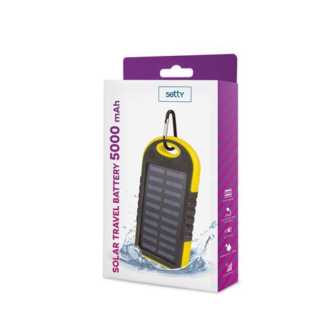 POWERBANK SOLAR 5000MAH AMARILLA SETTY - GSM036557-1