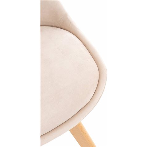 PACK 2 SILLAS DESIGN D400 TELA BEIGE MUVIP - MV0495-2