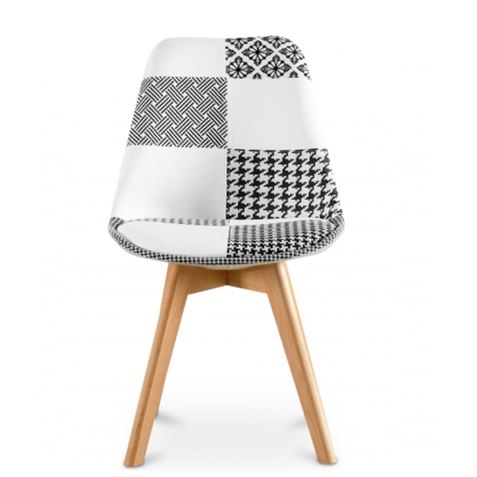 PACK 2 SILLAS DESIGN D400 TELA PATCHWORK MUVIP - MV0497-1