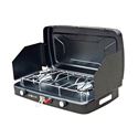 COCINA DE GAS 2 FUEGOS + PROTECTORES CONTRA VIENTO MUVIP - MV0488