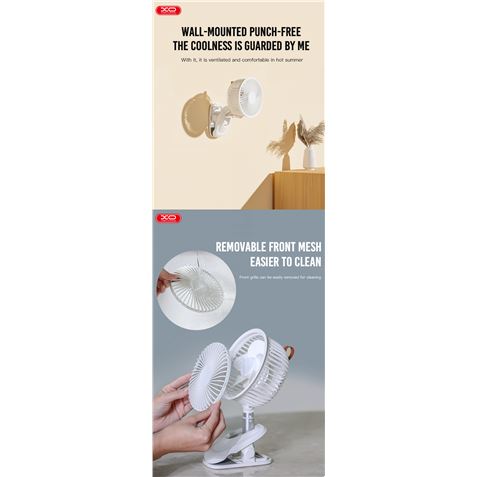 VENTILADOR MULTIFUNCIÓN CLIP FAN BATERÍA MF73 XO - XOMF73-2