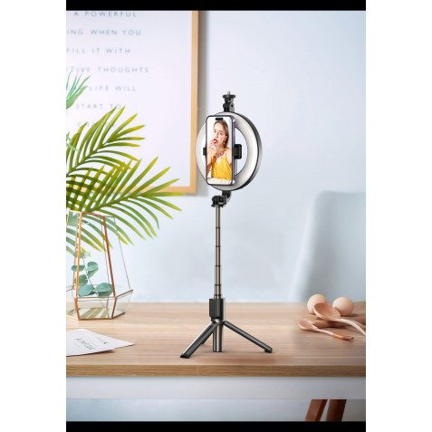 TRIPODE + PALO SELFIE BLUETOOTH + LUZ SS12 XO - XOSS12-1