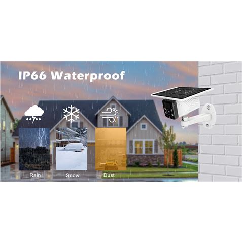 REACONDICIONADA CAMARA IP SOLAR TIPO BULLET 3.6MM 2MP | 4G | SD | CAMVIEW - CV0234-3