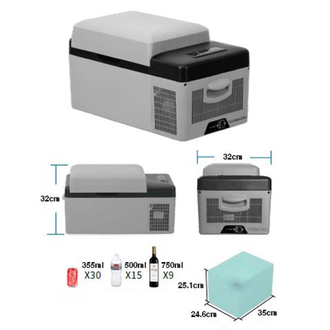 NEVERA DE COMPRESOR PORTATIL 20 LITROS 45W MUVIP - MV0473ESP