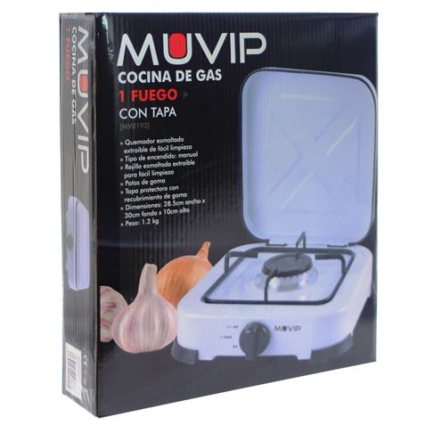 COCINA DE GAS 1 FUEGO BLANCA MUVIP - MV0193-4