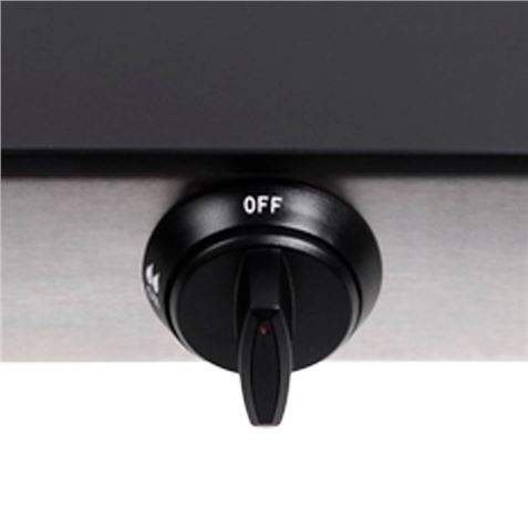 COCINA GAS INOX 1 FUEGO CRISTAL TEMPLADO MUVIP - MV0383-2