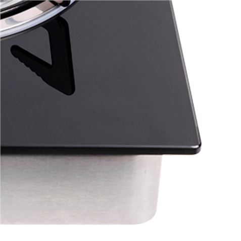 COCINA GAS INOX 1 FUEGO CRISTAL TEMPLADO MUVIP - MV0383-3