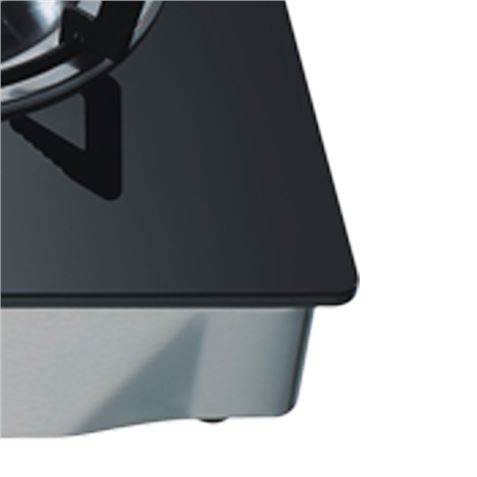 COCINA GAS INOX 2 FUEGOS CRISTAL TEMPLADO MUVIP - MV0384-3