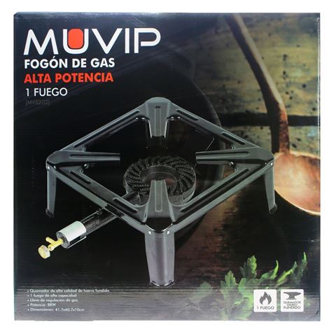 FOGON DE GAS ALTA POTENCIA 1 FUEGO MUVIP - MV0202-2