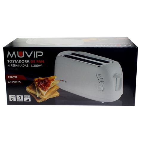 TOSTADORA DE PAN 1300W 4 REBANADAS MUVIP - MV0162-1