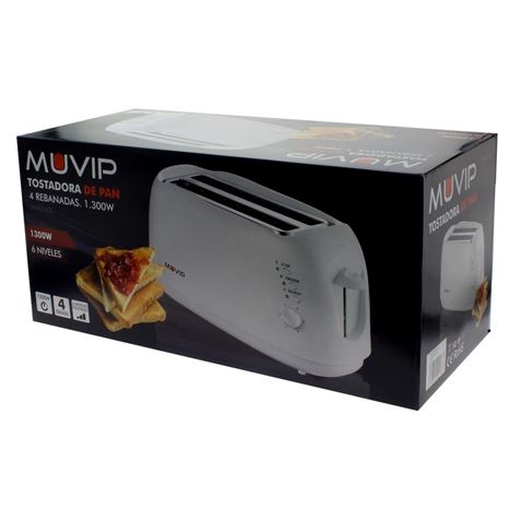 TOSTADORA DE PAN 1300W 4 REBANADAS MUVIP - MV0162-2